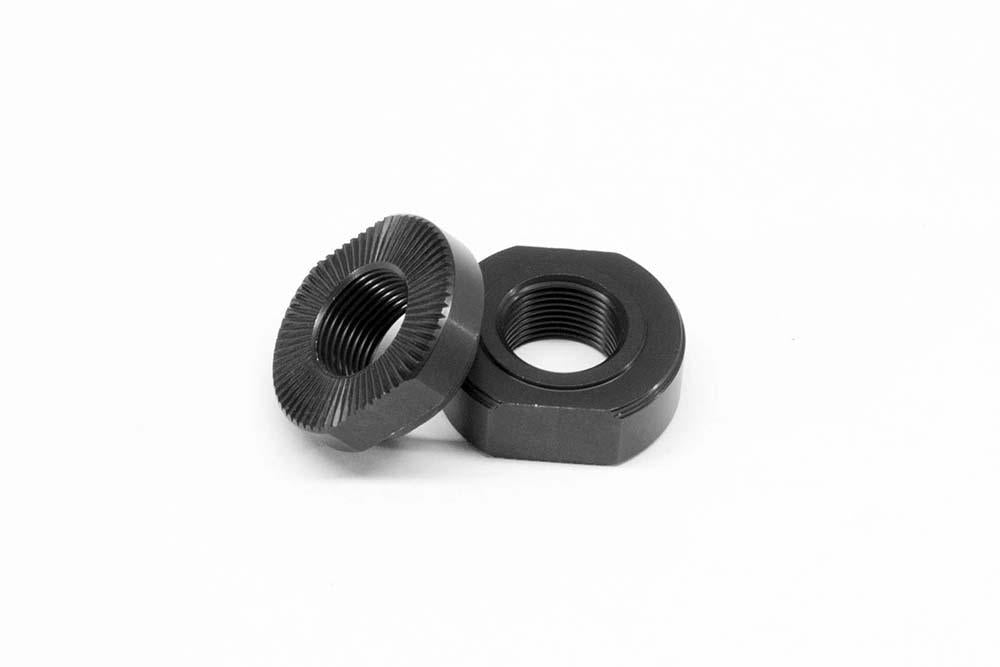 V29-104 Hub Parts - Rear Cone Nuts - pair 14mm - fits Venus, Ezra Opus