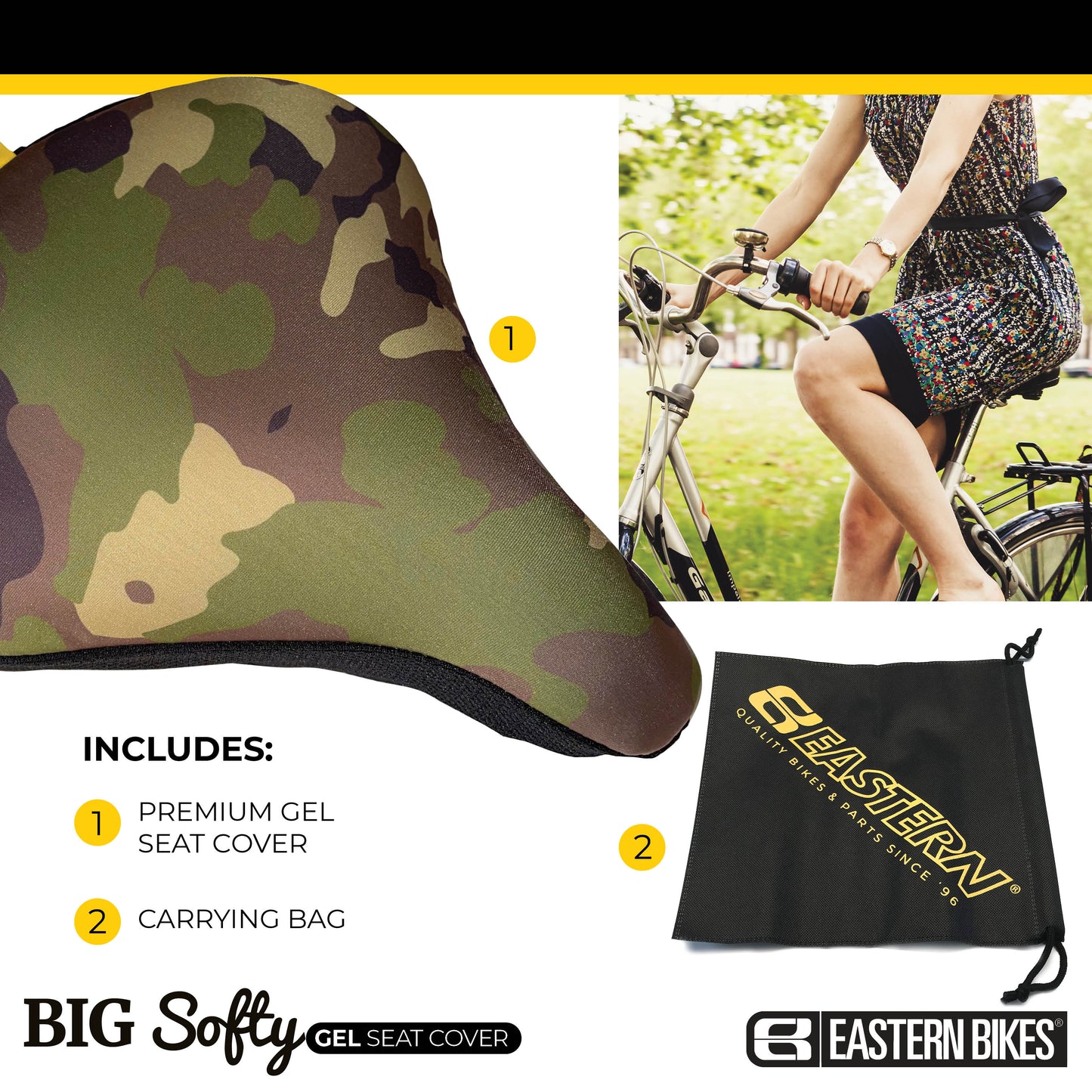 Big Softy Gel Seat Cover Camo (large)