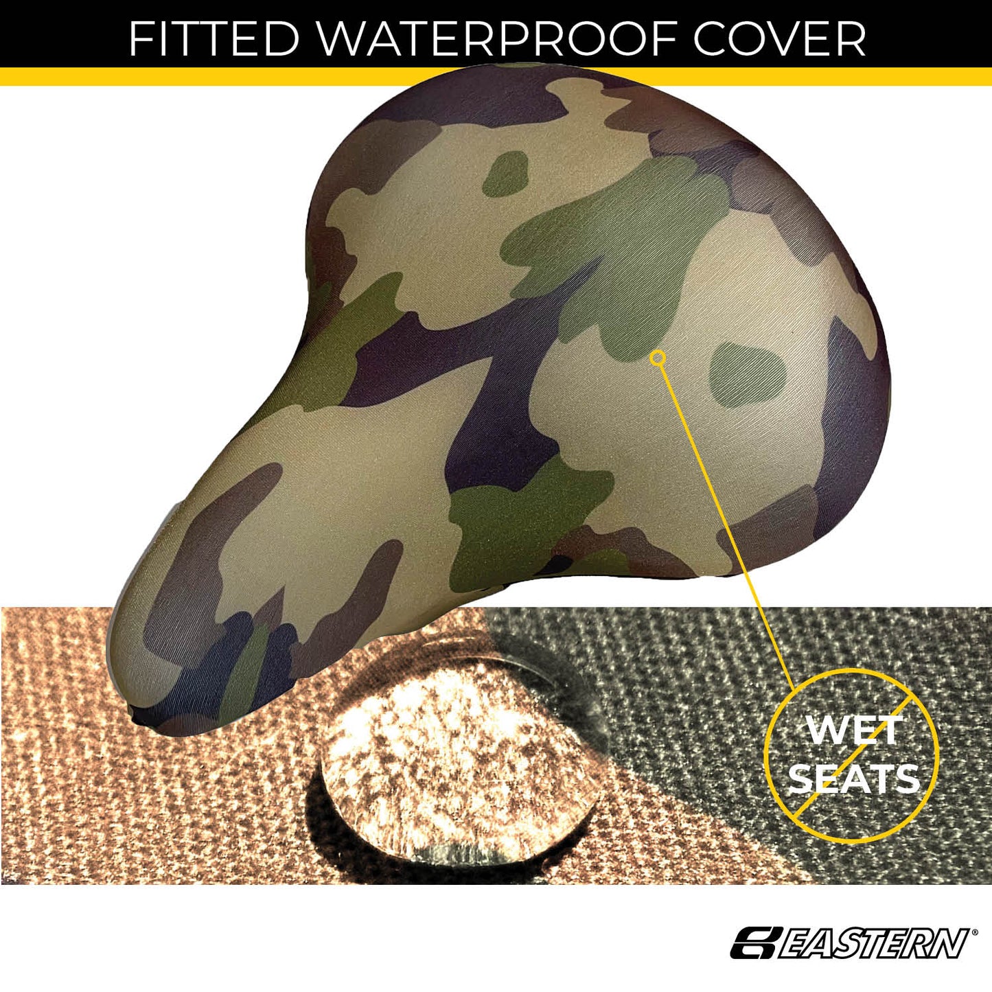Rain Seat Cover, Water Proof, Fits seats up to 10" wide x 10" long - Camo