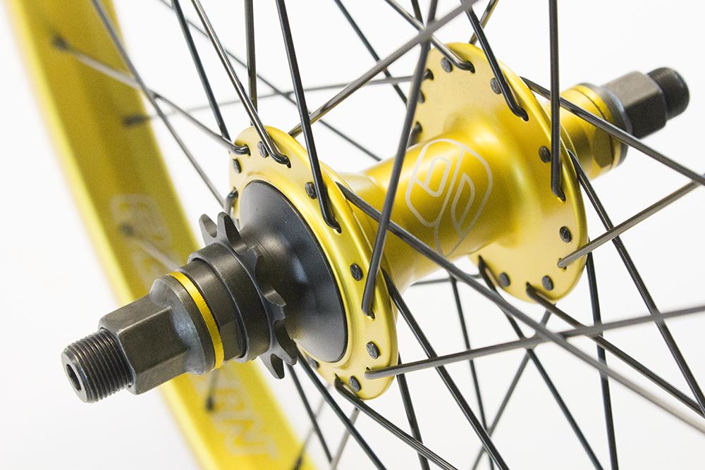 eastern bikes buzzip rear wheel professional bmx wheel gold anodized