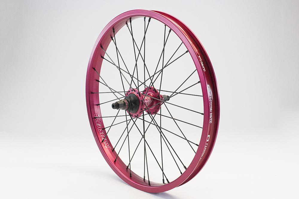 eastern bikes buzzip rear wheel professional bmx wheel red anodized