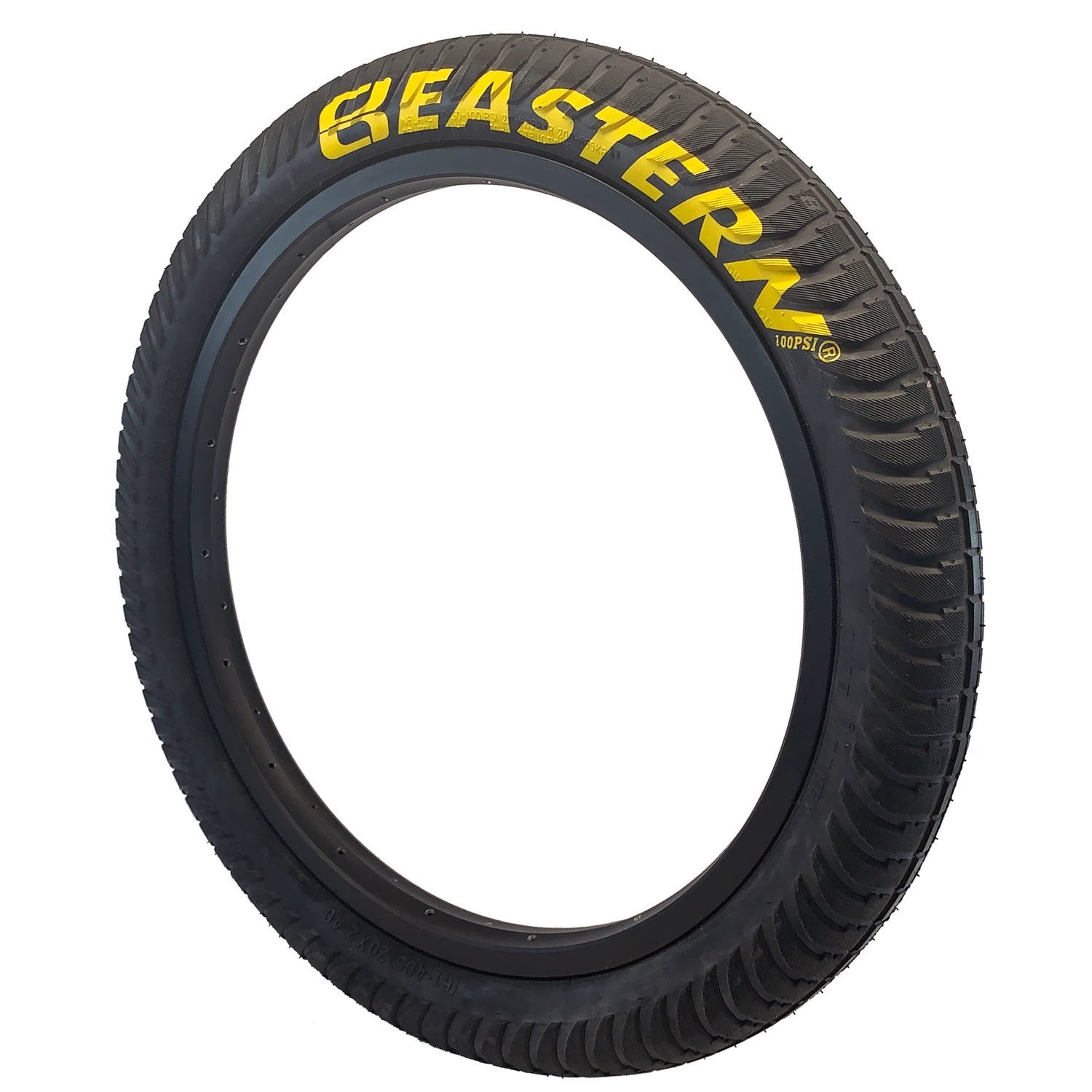 eastern bikes 20 inch curb monkey tires 100psi black and yellow 7
