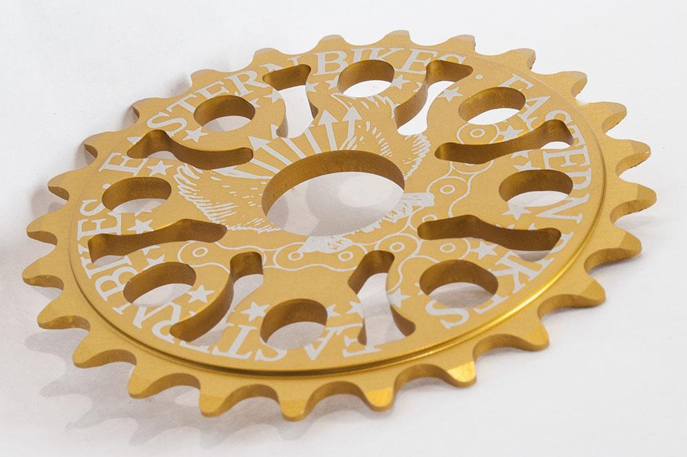 eastern bikes medusa 25 tooth bmx sprocket gold anodized