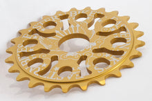 Load image into Gallery viewer, eastern bikes medusa 25 tooth bmx sprocket gold anodized
