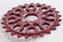 Load image into Gallery viewer, eastern bikes medusa 25 tooth bmx sprocket red anodized
