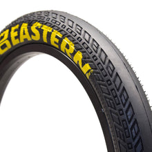 Load image into Gallery viewer, eastern bikes 20 inch squealer tires 100psi black yellow
