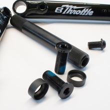 Load image into Gallery viewer, eastern bikes throttle cranks ed black 48 spline heat treated chromoly
