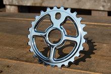 Load image into Gallery viewer, Ezra equis professional bmx sprocket 7075 alloy 25t chrome
