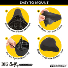 Load image into Gallery viewer, eastern bikes beach cruiser gel seat cover for added comfort
